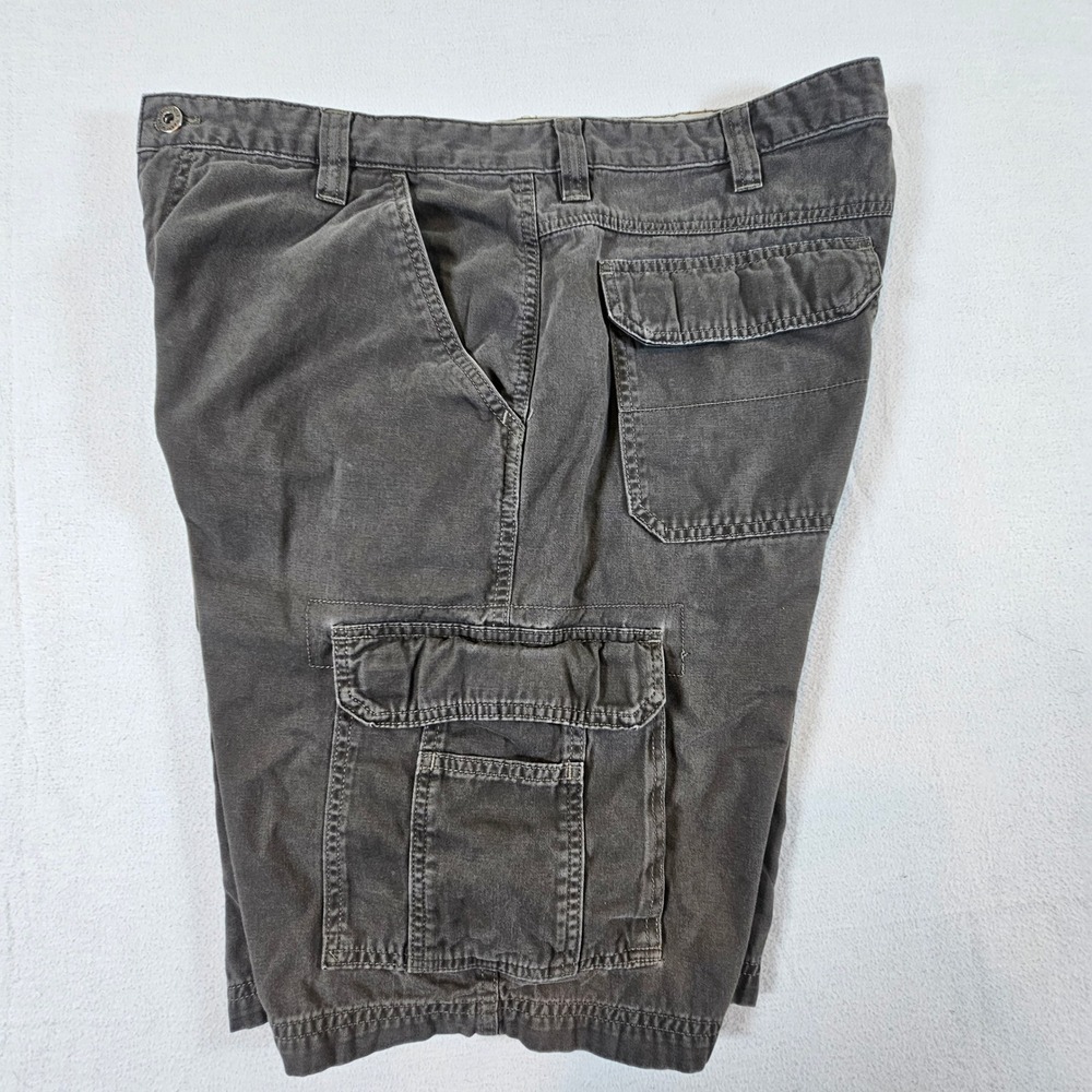 Wrangler Hero Originals Cargo Shorts Mens 36 Black Faded Cotton Relaxed Utility - Picture 5 of 11